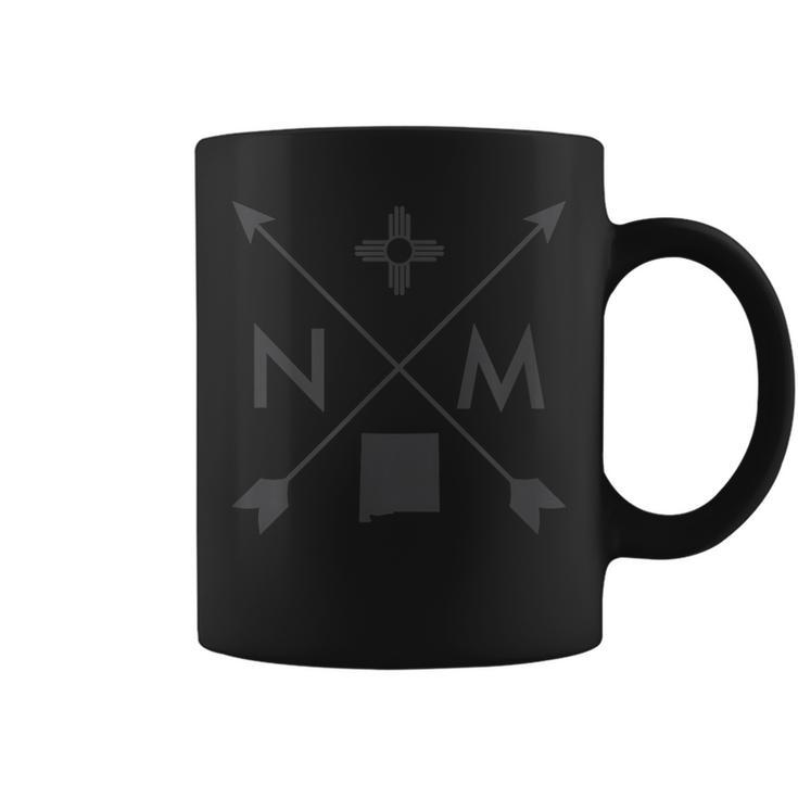 New Mexico Letters Arrows Sun Symbol [Dark] Coffee Mug
